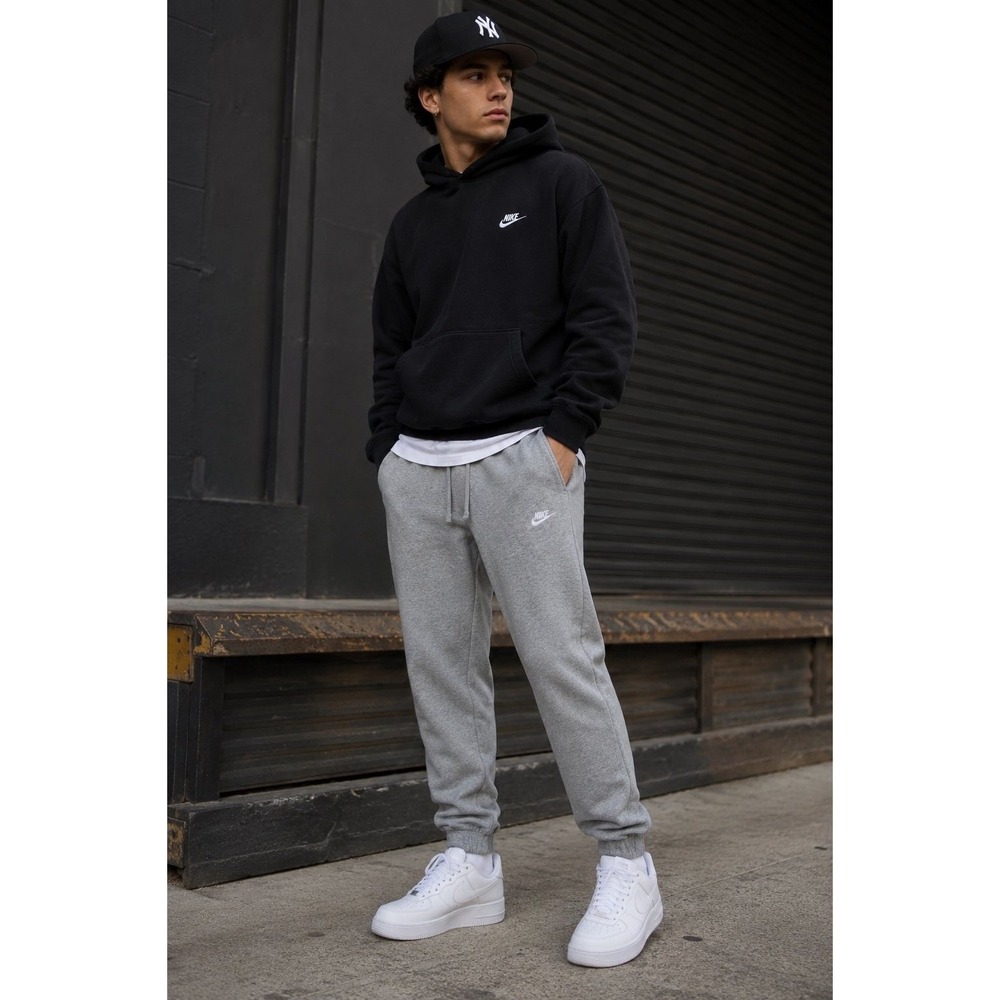 Nike Sportswear Club Fleece Jogger Sweatpants Gray Men's XL Swoosh